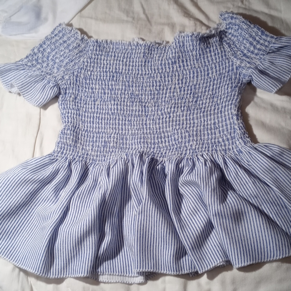 Off the shoulder babydoll shirt